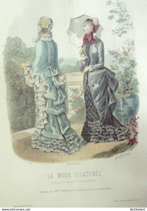 Gravure Mode illustree 1881 # 19 (Old Fashion plate)