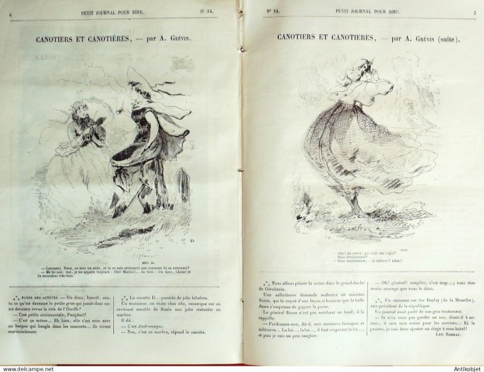 Petit journal pour Rire 1868 #   34 La fete du village voisin Honore Daumier