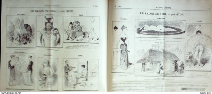 Le Journal Amusant 1884 # 1446 Papotage autour de la peinture par Mars