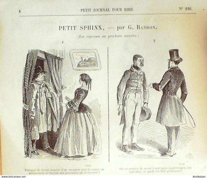 Petit journal pour Rire 1859 # 226 Fete de n'import ou Grevin
