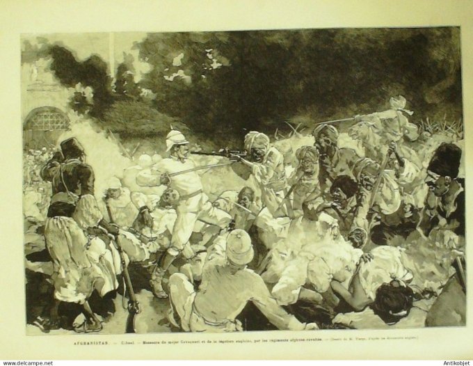 Le Monde illustré 1879 n°1182 Abd-El-Kader Argenteuil (95) Afghanistan Caboul