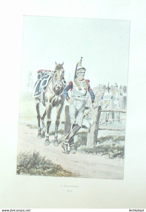 Cuirassier 9ème  régiment en 1812 signé Louis Geens