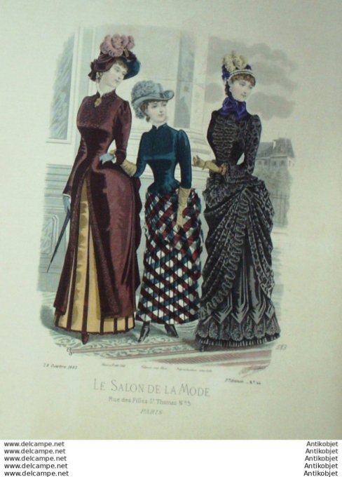 Gravure Mode Salon 1882 #  583 (Old Fashion plate)