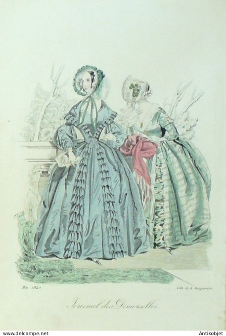 Gravure de mode Journal de Demoiselles 1840 n°05