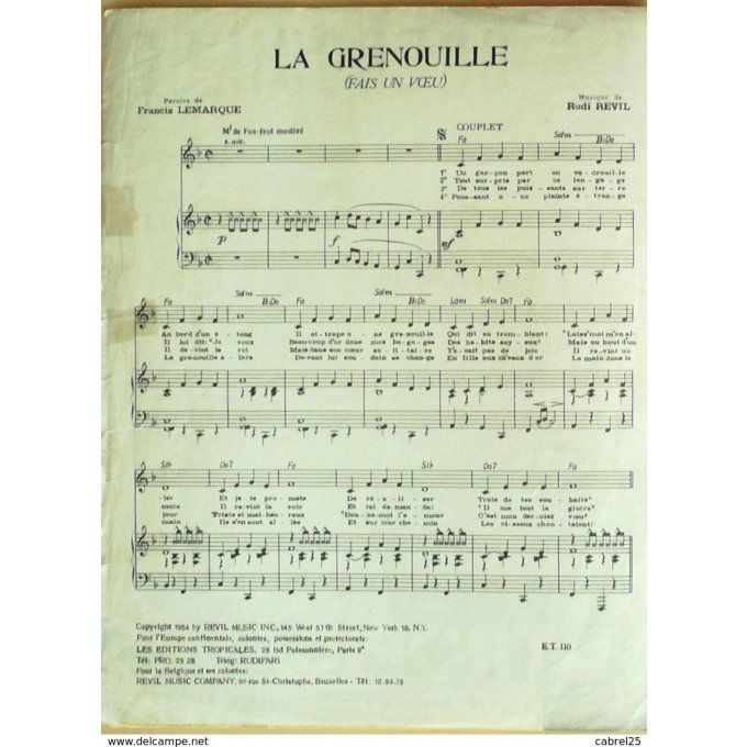 Giraud Yvette La Grenouille 1954