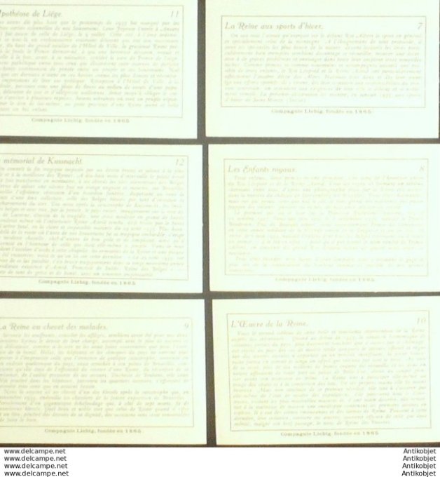 Chromo Liebig Sang 1346b La reine Astrid 7-12 (1936)