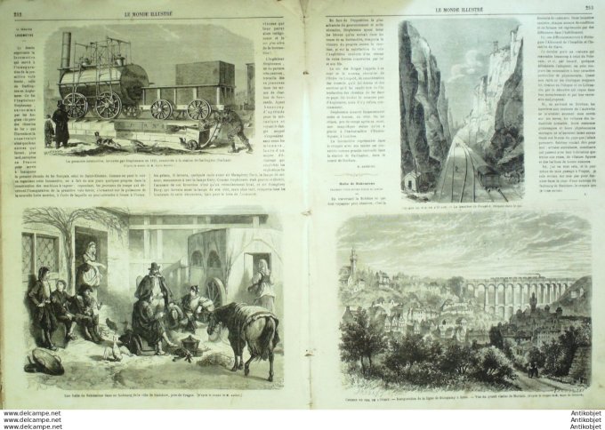Le Monde illustré 1865 n°419 Ploouaret Morlaix (35) Nice (06) Darlington Durham Tchèquie Prague