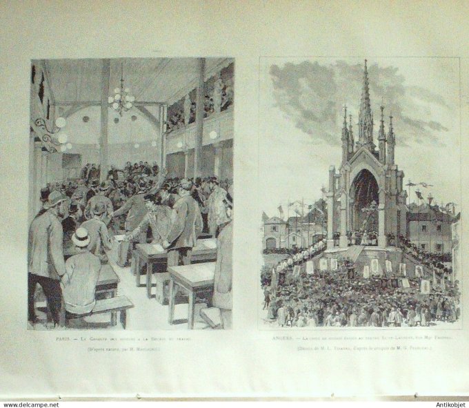 Le Monde illustré 1891 n°1776 Nice (06) Angers (49) Nouvelle-Orléans Dijon (21)