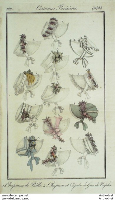 Costume Parisien 1811 # 1148 Capote de gros de Naples