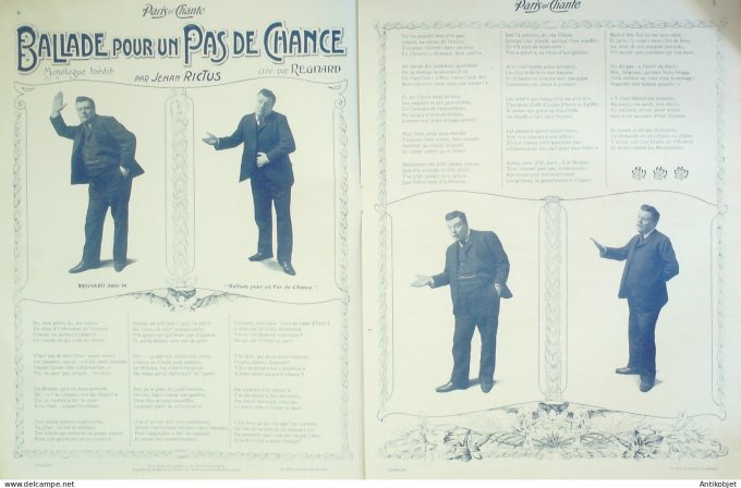 Paris qui chante 1904 n° 66 Regnard Rictus Mazert Sinoël Fernandez Granville