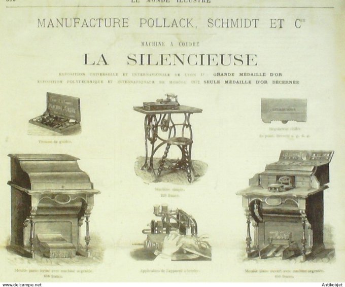 Le Monde illustré 1872 n°819 Calais (62) Cancale St-Malo (35) Ecole militaire tondage des chevaux