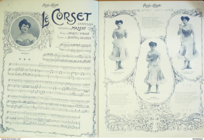 Paris qui chante 1904 #66 Regnard Rictus Mazert Sinoël Fernandez Granville