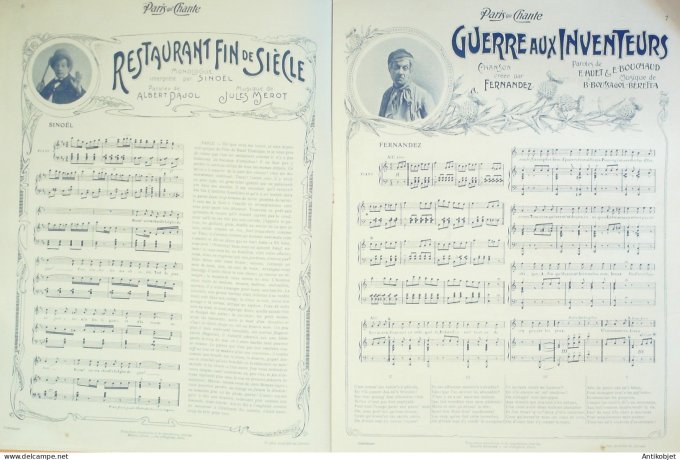 Paris qui chante 1904 #66 Regnard Rictus Mazert Sinoël Fernandez Granville