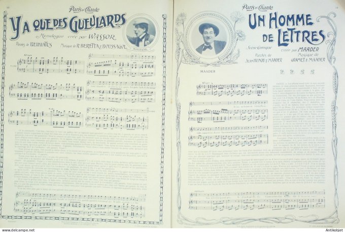 Paris qui chante 1904 #66 Regnard Rictus Mazert Sinoël Fernandez Granville