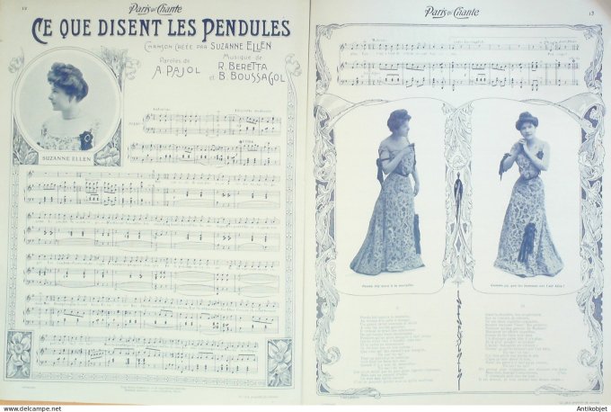 Paris qui chante 1904 n° 66 Regnard Rictus Mazert Sinoël Fernandez Granville