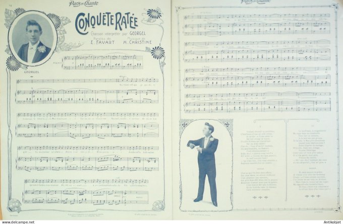 Paris qui chante 1904 n° 66 Regnard Rictus Mazert Sinoël Fernandez Granville