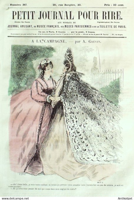 Petit journal pour Rire 1862 # 387 L'ecole du Fantassin 2 Randon