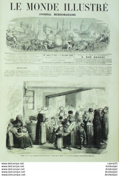 Le Monde illustré 1867 n°556 Italie Civita Castellane Vetralla Niger Tchiopo Calebar L'escaut (62)