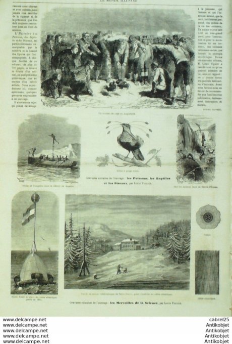 Le Monde illustré 1867 n°556 Italie Civita Castellane Vetralla Niger Tchiopo Calebar L'escaut (62)