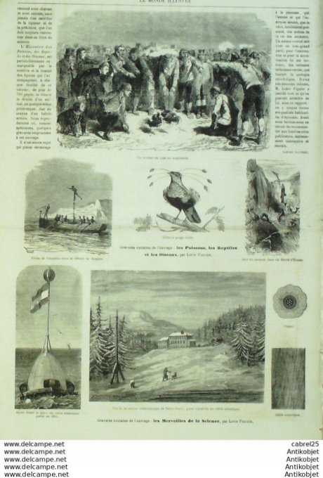 Le Monde illustré 1867 n°556 Italie Civita Castellane Vetralla Niger Tchiopo Calebar L'escaut (62)