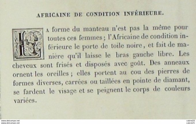 Algérie Habitante declasse faible 1859