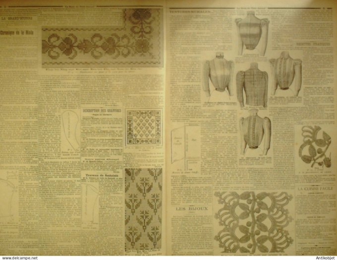 La Mode du Petit journal 1898 n° 31 Toilettes Costumes Passementerie