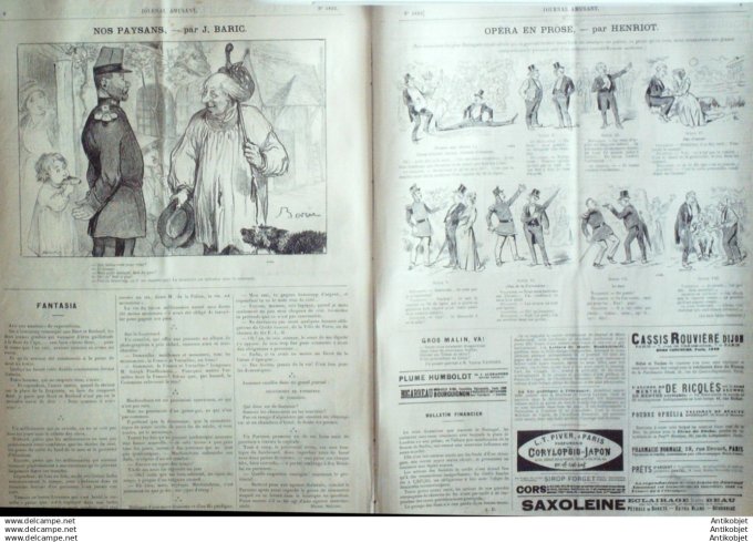 Le Journal Amusant 1891 # 1822 L'Angleterre et l'Ecosse par Stop Opera en prose par Henriot