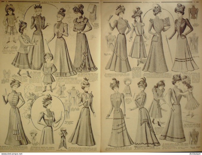 La Mode du Petit journal 1898 n°31 Chapeau Roxane Costumes dames