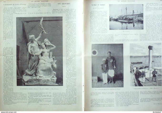 Le Monde illustré 1899 n°2212 Orange (84) Rennes (35) Dreyfus Soudan Galate Lourdes (65)