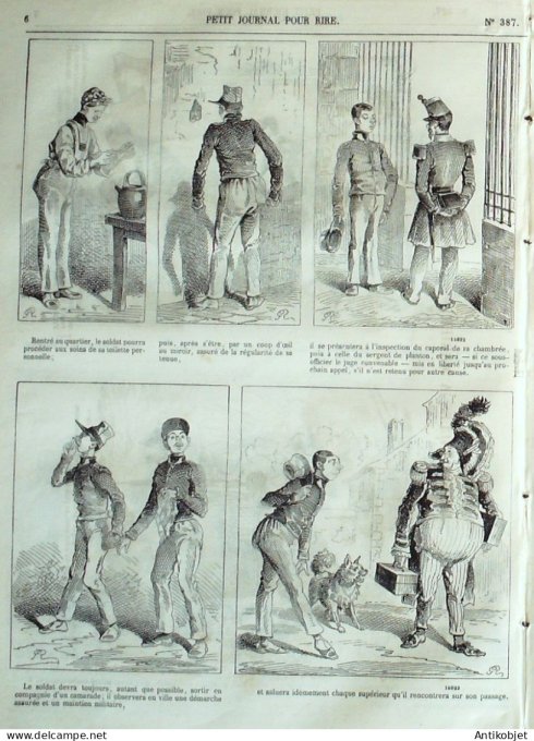 Petit journal pour Rire 1862 # 387 L'ecole du Fantassin 2 Randon