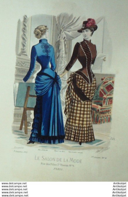 Gravure Mode Salon 1882 #  580 (Old Fashion plate)
