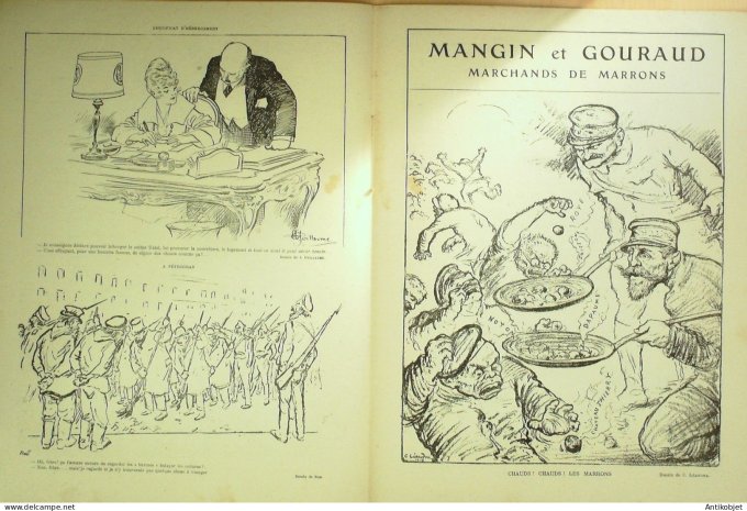 Le Rire Rouge 1918-10- 5 # 203 Journal humoristique Ed.Originale Marchand de marrons