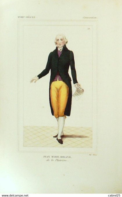 De Platriere Roland Jean Marie Convention  18ème 1852