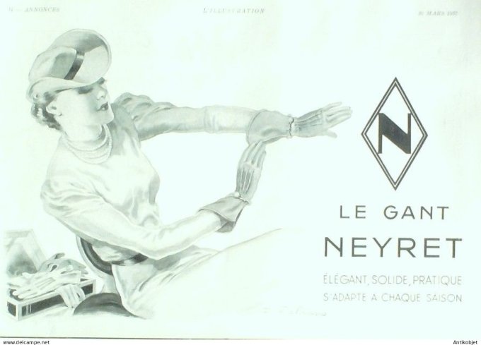 Publicité Lingerie Neyret 1933