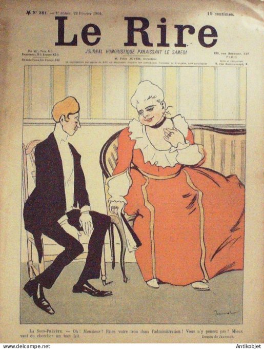 Le Rire 1902-02-22 # 381 Journal humoristique Ed.Originale Lamartine et les Apaches