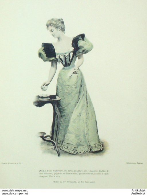 Gravure de mode Gazette de Famille 1878 n°360 (Maisons Bardé n°Plument)