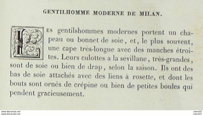 Italie MILAN Gentilhomme 1859