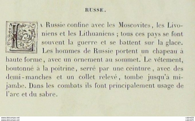 Russie GUERRIER 1859