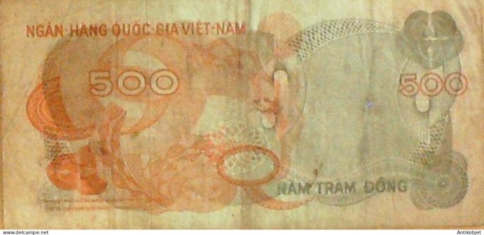 Billet de Banque Viet Nam 500 Dong P.28 1970