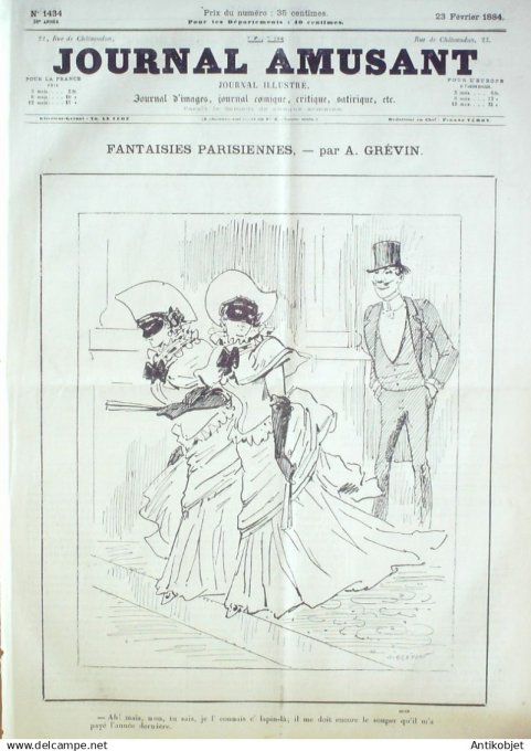 Le Journal Amusant 1884 # 1434 Le Berger par Leonce Petit
