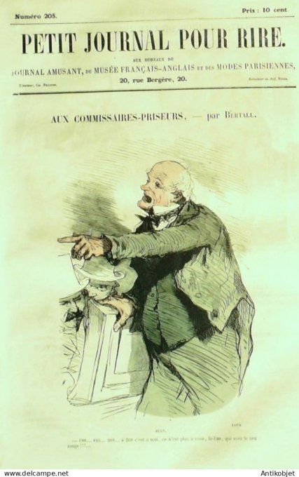 Petit journal pour Rire 1859 # 205 Aux Commissaires-Priseurs Bertall