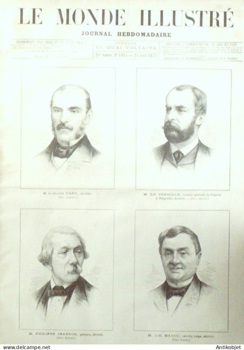 Le Monde illustré 1877 n°1044 Turquie Constantinople Amiens (80) Russie Smolna Bulgarie