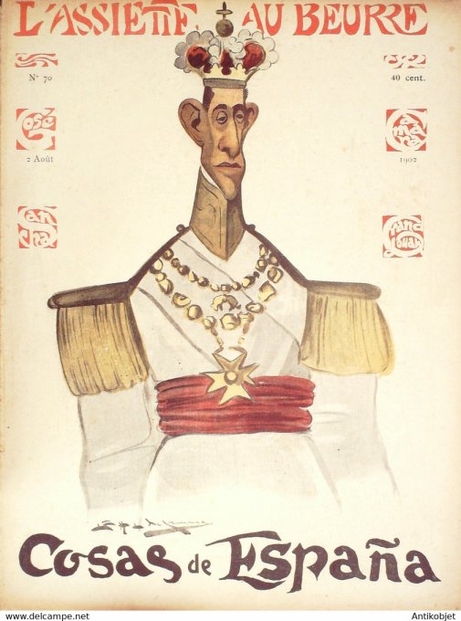L'Assiette au beurre 1902 #  70 Cosas de Espana Camara Sancha Grandjouan