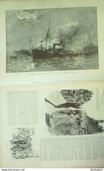 Le Monde illustré 1896 n°2053 Lille (59) Havre (76) Angleterre Buckingham Maud de Galles