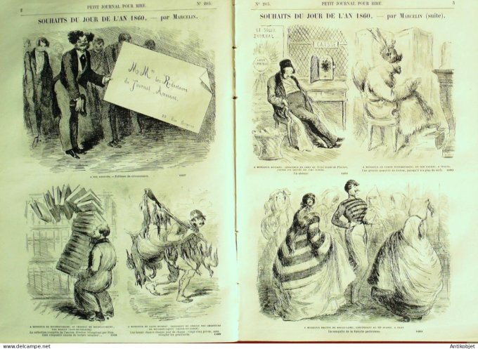Petit journal pour Rire 1859 # 205 Aux Commissaires-Priseurs Bertall