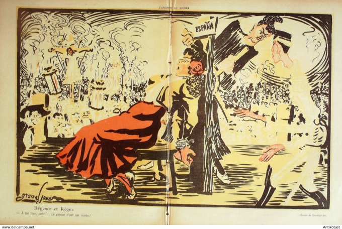 L'Assiette au beurre 1902 #  70 Cosas de Espana Camara Sancha Grandjouan