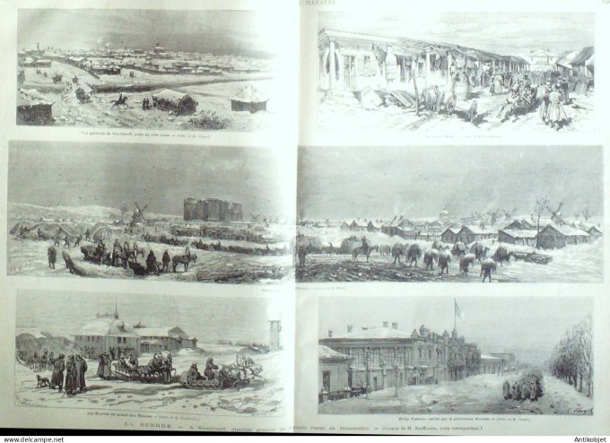 Le Monde illustré 1877 n°1044 Turquie Constantinople Amiens (80) Russie Smolna Bulgarie