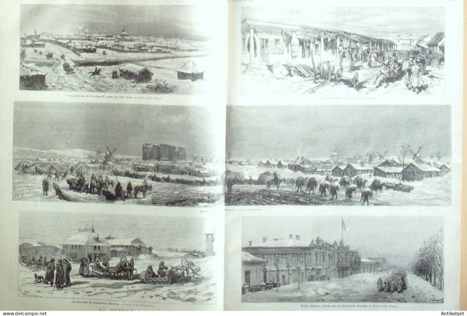 Le Monde illustré 1877 n°1044 Turquie Constantinople Amiens (80) Russie Smolna Bulgarie