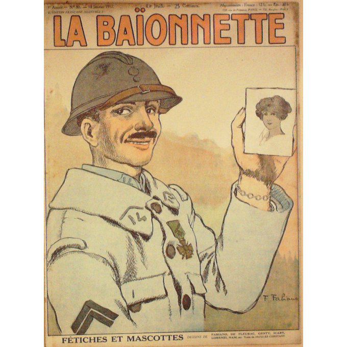 La Baionnette 1917 n°080 (Fétiches et mascottes) FLEURAC ICART FABIANO LORENZI NAM