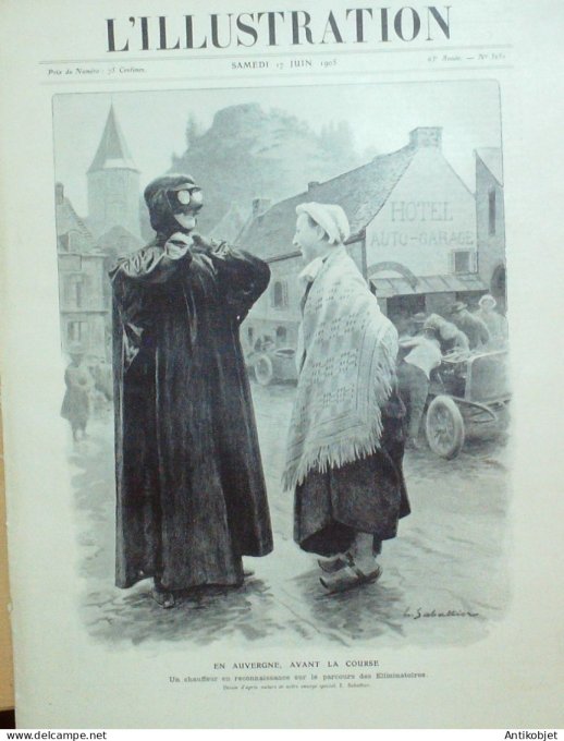 L'illustration 1905 n°3251 Théodore Roosevelt Gordon-Bennett Norvège Christiania Bergen Santons-Dumo